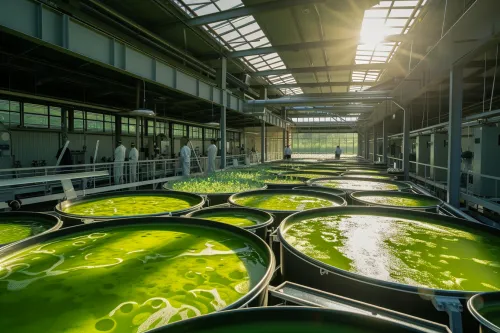 Culture de microalgues vertes dans un bioréacteur pour la production de carburants écologiques renouvelables